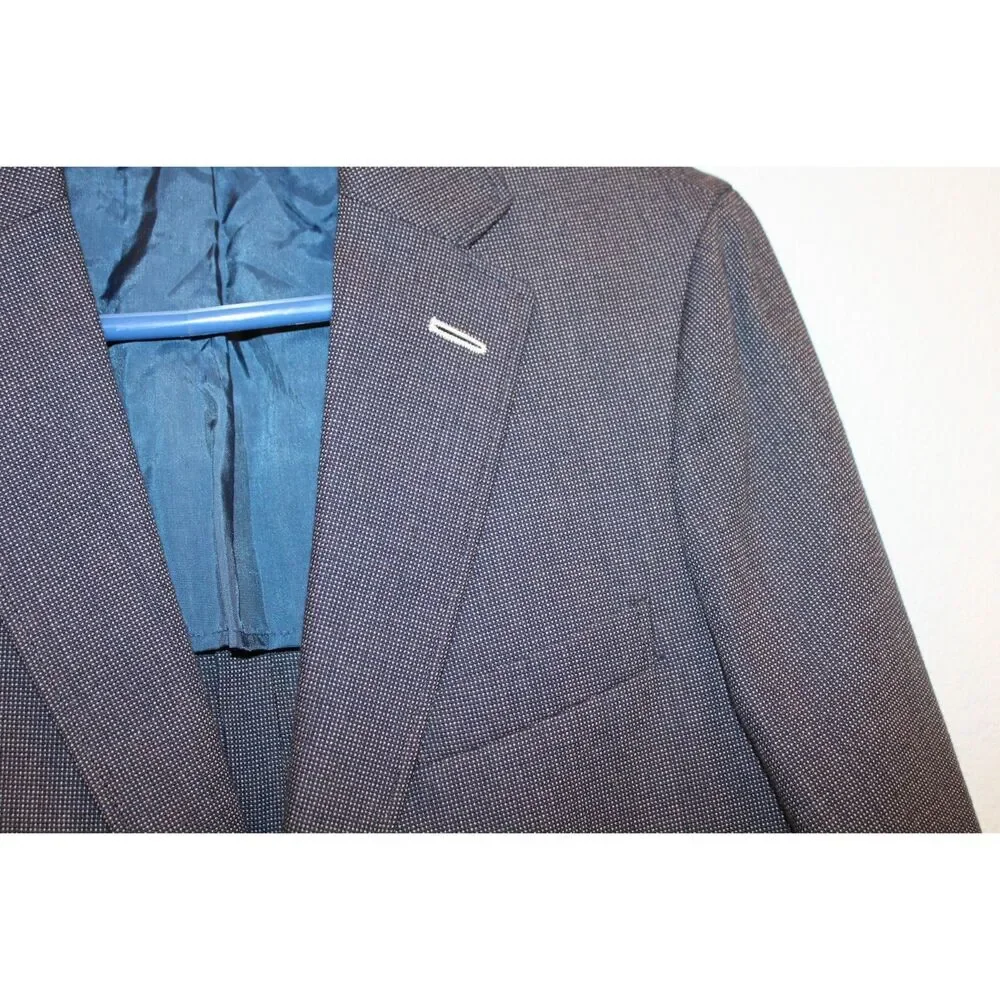 Gant Rugger natural shouder charcoal gray size 46 mens blazer two button front